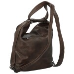 Trendy dámský koženkový kabelko-batoh Kavya, coffee