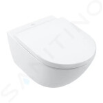 VILLEROY & BOCH - Subway 3.0 Závěsné WC, TwistFlush, AntiBac, CeramicPlus, Stone White 4670T0RW