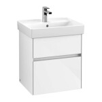 VILLEROY & BOCH - Collaro Umyvadlová skříňka, 51x55x41 cm, 2 zásuvky, Glossy White C00700DH