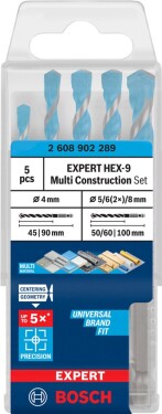 Sada vrtáků Bosch EXPERT HEX-9 MultiConstruction 5 ks 2608902289