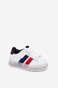 Sportovní Boty Tenisky Dětské S Svítící Podešví Bílá-Černá Arielle 22