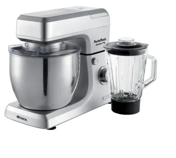 Ariete 1598 Pastamatic Gourmet stříbrná / kuchyňský robot / 2100 W / 7 l mísa + 1.5 l mixér / 6 rychlostí (8003705115897)