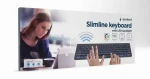 Gembird Slimline klávesnice černá / Klávesnice / Bluetooth / podsvícená / výdrž 70 h (KB-BTRGB-01-DE)