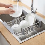 REA - Teleskopický odkapávač na dřez P14487A Grey HOM-09974