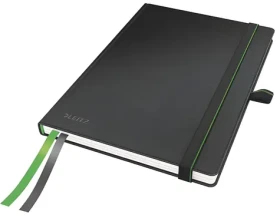 LEITZ Zápisník linkovaný Complete A5 černá / 96 g/m2 / 80 listů / 14,7x21,3 cm (44780095)