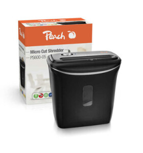Peach Skartovač PS600-05 černá / 12 litrů / až 5 listů / P-5 (PS600-05)