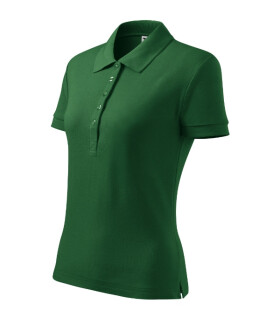 Cotton Heavy polokošile dámská lahvově zelená XS