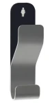 Spirella ANOBILE dvojitý samolepicí háček černo-stříbrný / Nerezová ocel / 30 x 110 mm