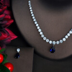 Souprava šperků Swarovski Elements Patricia, Modrá 41 cm + 5 cm (prodloužení)