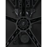 Židle kancelářská, látka černá, houpací mechanismus, kolečka pro tvrdé povrchy