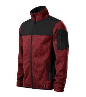 Casual softshellová bunda pánská knit marlboro red L