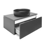 Koupelnová skříňka s deskou SAT Feel 80x30x46 cm antracit mat SATFEEL80ANTD SATFEEL80ANTD