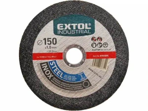 EXTOL-INDUSTRIAL Kotouč řezný na ocel/nerez 115x1.0x22.2mm (EX8701000)