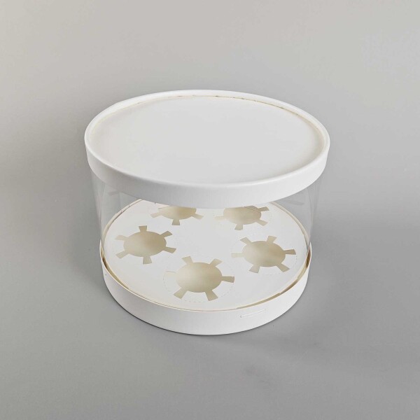 Cake star Plastový kulatý box na cupcakes nebo dort bílý 1 patro (na 5ks)