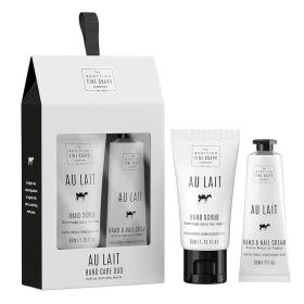 SCOTTISH FINE SOAPS Dárková sada péče o ruce Au Lait – 2 ks, černá barva, bílá barva, plast, papír