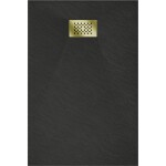 MEXEN/S - Hugo sprchová vanička SMC 100x90, černá, krytka zlatá 42709010-G