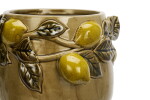 MADAM STOLTZ Obal na květiny Lemons Brown Ø 18 cm, hnědá barva, keramika