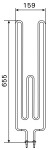 Topné těleso, spirála pro saunová kamna FU60 (E), 2000W/230V CZSE-256L
