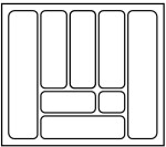 Poli příborník do zásuvky 600 Comfort barva: bílá