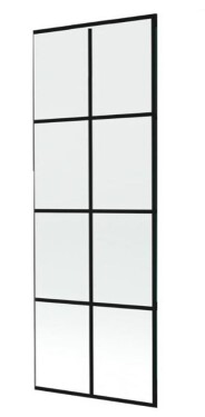 MEXEN - NEXT sklo k vanové zástěně 100x150 fix 6mm, černý dekor 895-100-000-00-77