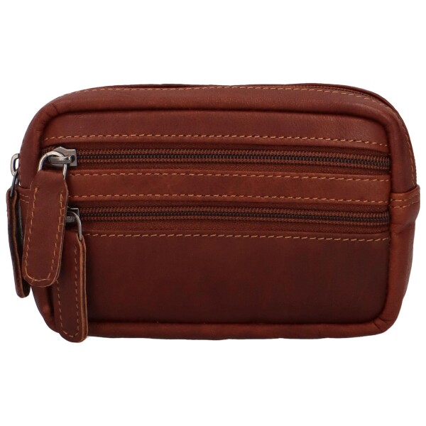 Kožená malá taška na doklady GW Rendy, hnědá