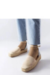 Dámské espadrilky 22883 Béžová se stříbrnou - FLYFOR béžová-stříbrná 40