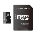 ADATA Premier Micro SDHC karta 32GB + SD adaptér / UHS-I U1 Class 10 / R: 30MB/s / W: 10MB/s (AUSDH32GUICL10-RA1)