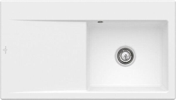 VILLEROY & BOCH - Keramický dřez Subway Style 50 Stone white nástavný 900 x 510 bez excentru 335101RW