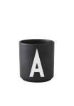 DESIGN LETTERS Porcelánový hrneček/dózička LETTERS Black 300 ml černá barva, porcelán