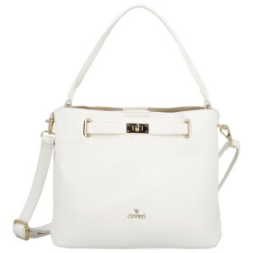 Luxusní dámská koženková kabelka do ruky Candice, bílá