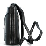 Luxusní dámská kožená crossbody kabelka Violiana, černá