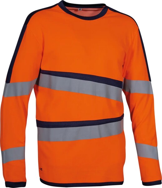 Reflexní pracovní tričko COFRA ELDORET Barva: Oranžová, Velikost: S (V658-0-02_Z_2)