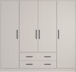 Šatní skříň Smart SR1 Varianta: Se zrcadlem, Barva korpusu + barva dveří: Dub sonoma + Bílá