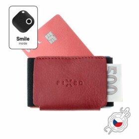 Fixed Kožená peněženka Smile Tiny se smart trackerem Smile Pro červená