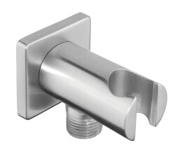 SAPHO - MINIMAL držák sprchy kulatý, pevný, s vyústěním, nerez mat MI035