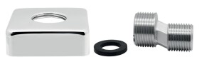 NOVASERVIS - Připojení nástěnné baterie, hranatá rozeta, chrom 150EDGE,0