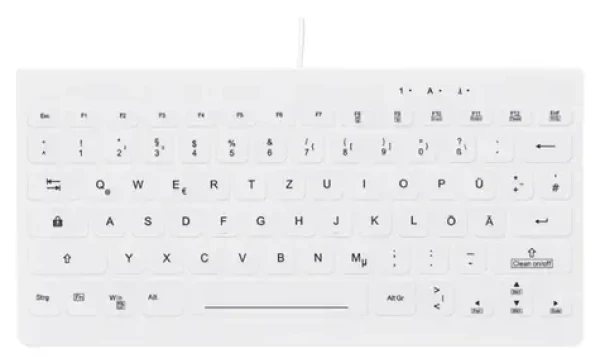 CONTOUR ACTIVE KEY C4112 bílá / Zdravotnická klávesnice / DE layout / drátová / mini / ultraplochá (AK-C4112F-U1-W/GE)