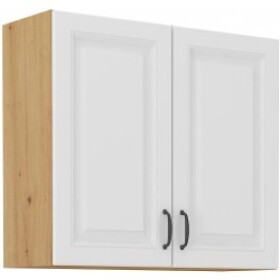 Horní skříňka Stilo 80 G-72 2F Barva korpusu: Dub artisan, Barva dvířek: Bílá