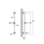 SAPHO - ANTEA sprchová tyč, posuvný držák, kulatá, 670, růžové zlato SAL0037