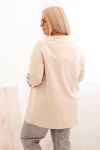 Dámská blůza Plus Size s bavlnou volného střihu s vodním výstřihem béžová UNI