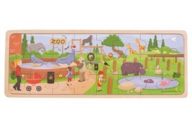 Bigjigs Toys Dřevěné puzzle zoo