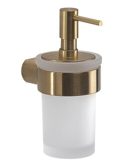 Gedy - PIRENEI dávkovač mýdla 110 ml, mléčné sklo, zlato mat PI8188