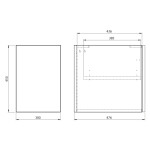 SAPHO - WAVE skříňka spodní dvířková 30x45x47,8cm, pravá/levá, bílá/dub collingwood WA030-3019