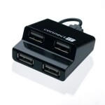 CONNECT IT 4-portový USB hub / černá (CI-108)