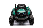 Mamido Elektrický traktor s přívěsem pro děti HC-306 24V tmavě zelený