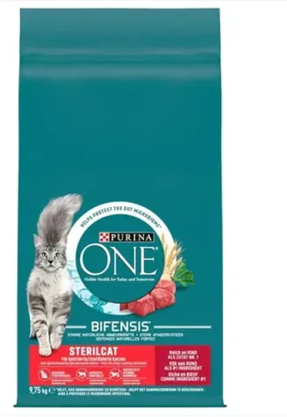 Purina One Sterilcat Hovězí 9.75 kg / Granule pro kočky / pro kastrované (7613038508528)