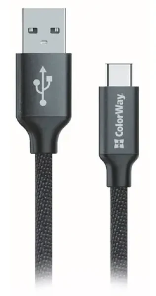 Colorway černá / Datový kabel / USB-A - USB-C / 2,1 A / 1 m (CW-CBUC003-BK)