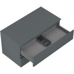 MEXEN/S - Orio koupelnová skříňka pod umyvadlo 90 cm s deskou, 2 zásuvky, grafit mat 91A10-09047-2-BFFC66