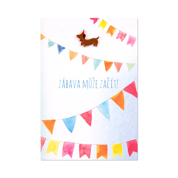 Přání s broží - Jezevčík - Albi