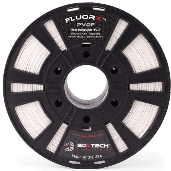 FLUORX PVDF filament natural 1,75 mm 3DXTECH 750 g